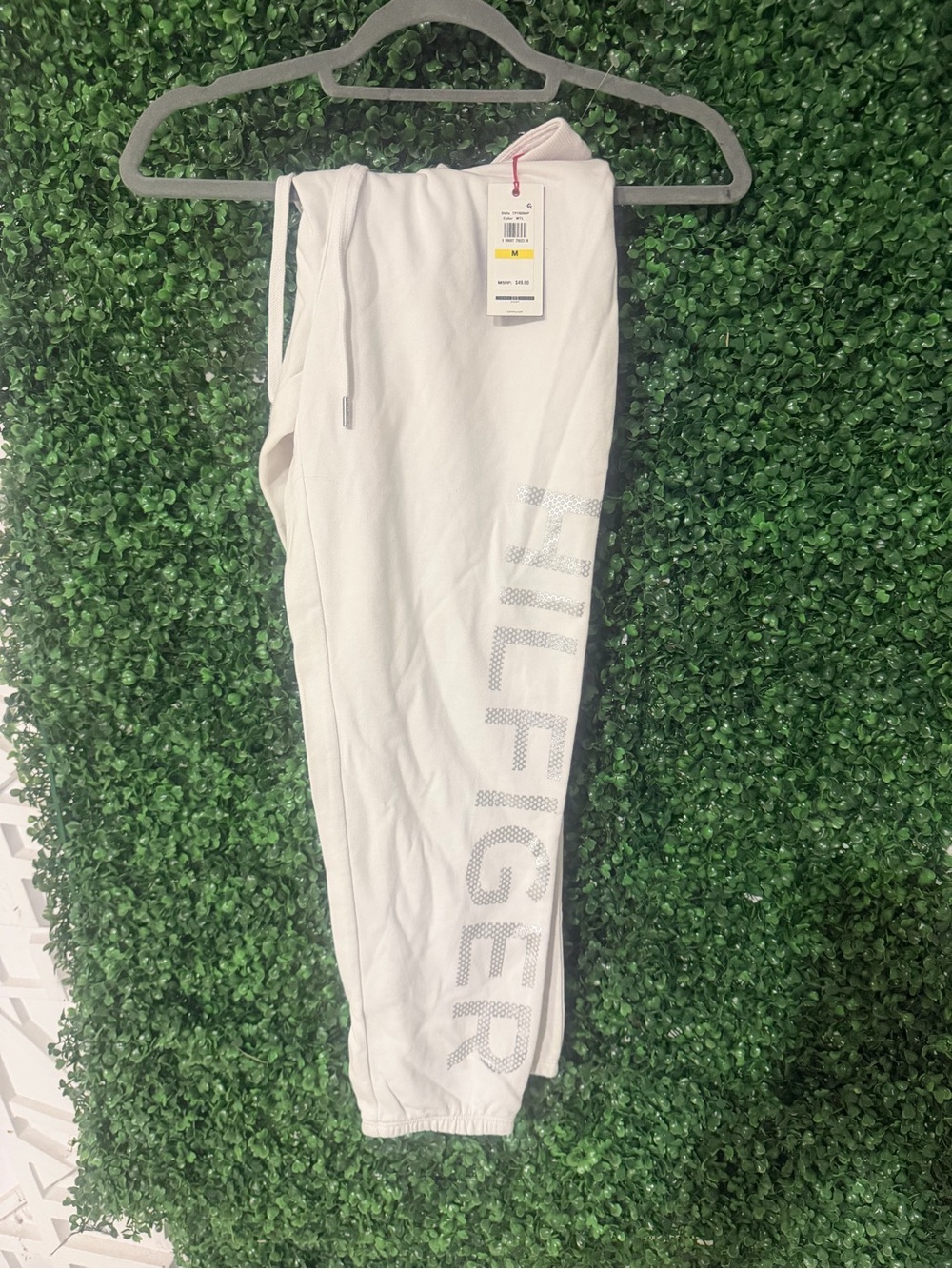 Tommy Hilfiger Kids White Logo Joggers with Side Branding
